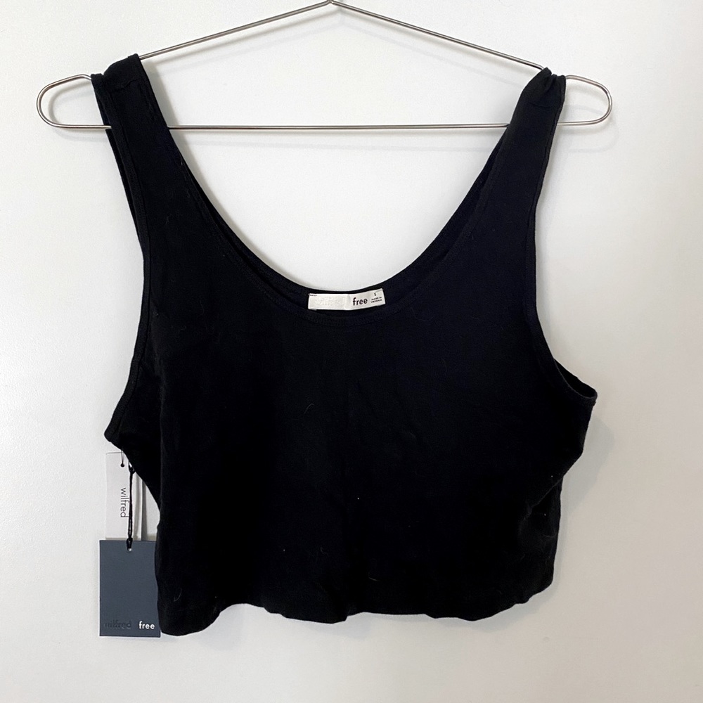 Aritzia Black Crop Top - Small